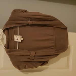 Pink Rose, Medium, Tan Sweater